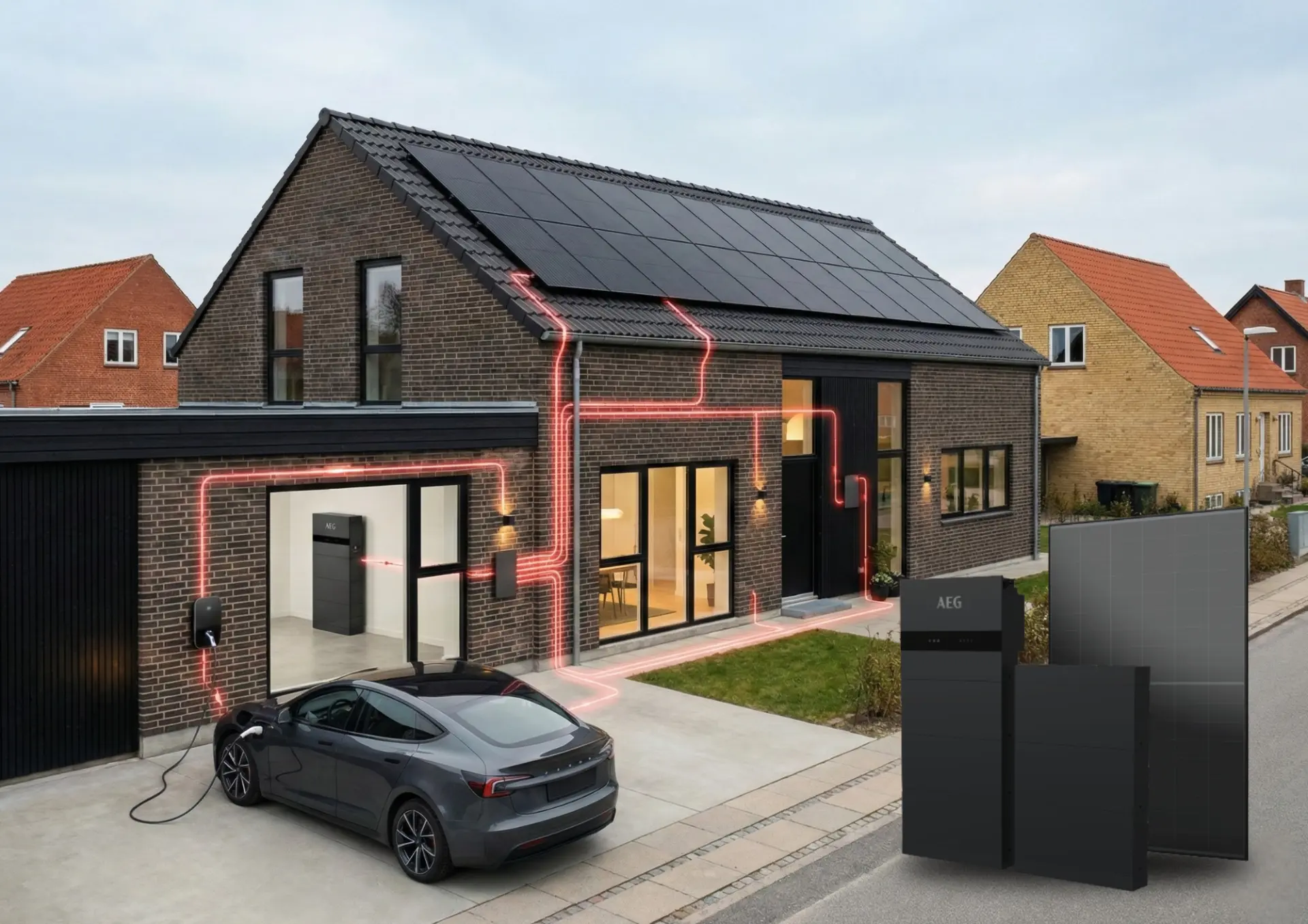 AEG inverter og installation tæt på
