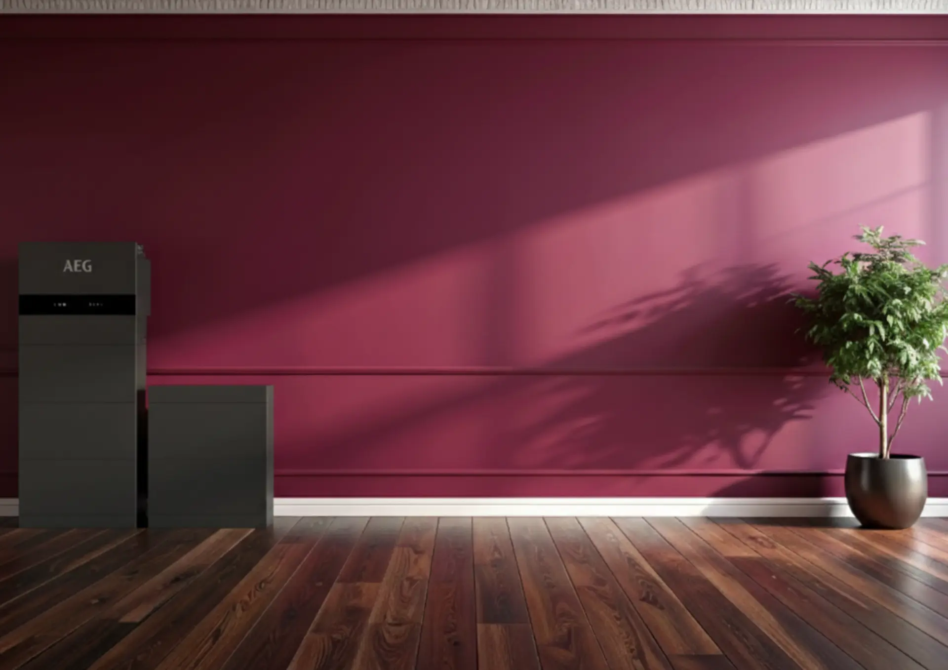 AEG EcoHome batterimodul i stuemiljø