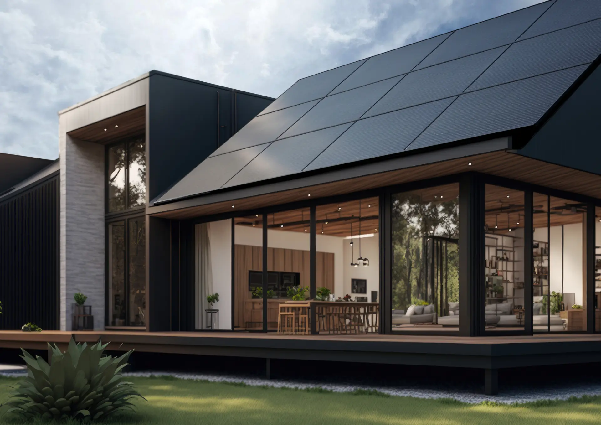 AEG solcelleanlæg på moderne bolig